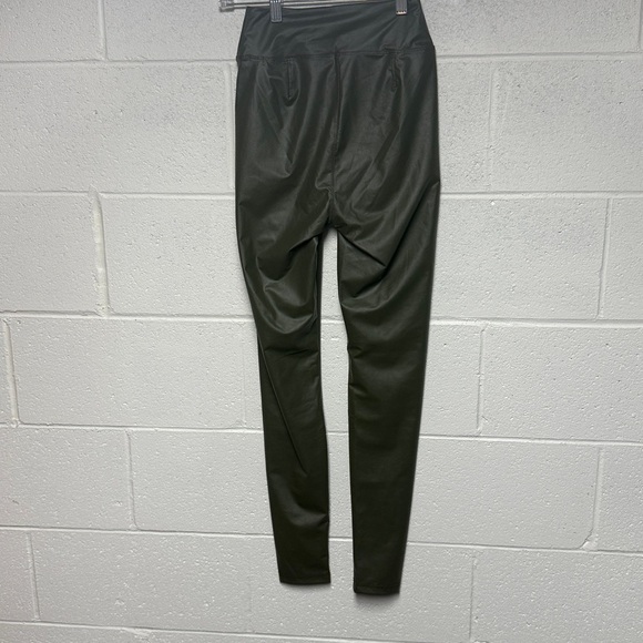 Aerie Olive Faux Leather High-Rise Leggings - Picture 3 of 8